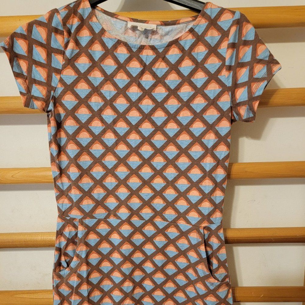 Cotton blend summer dress with‎ pockets